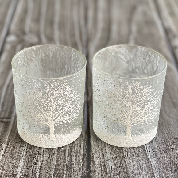 Wedgwood Other - Winter White Christmas Frosted Votive Holders Set